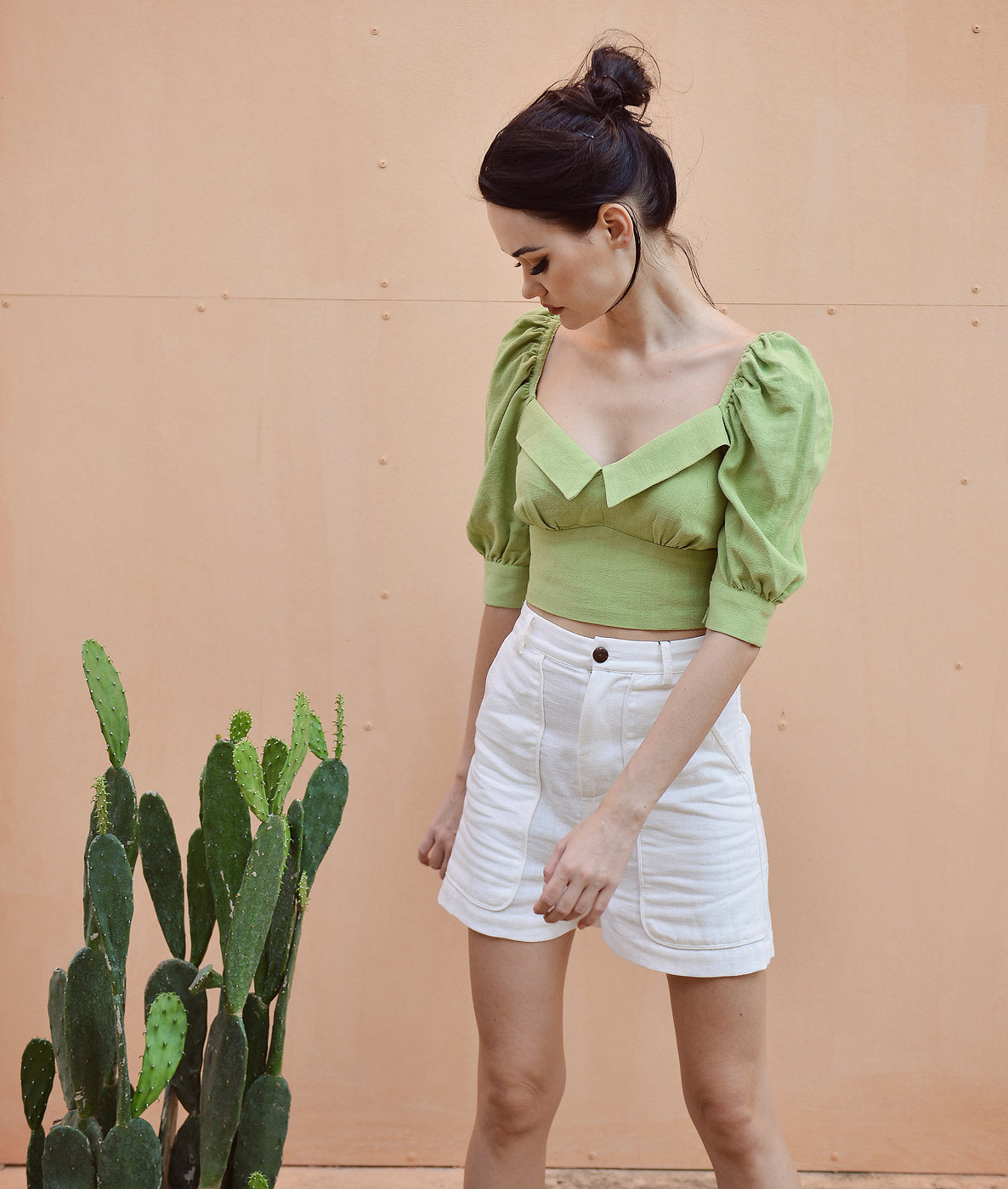 Cotton Crop Top - Women Summer Top - Linen Crop Top