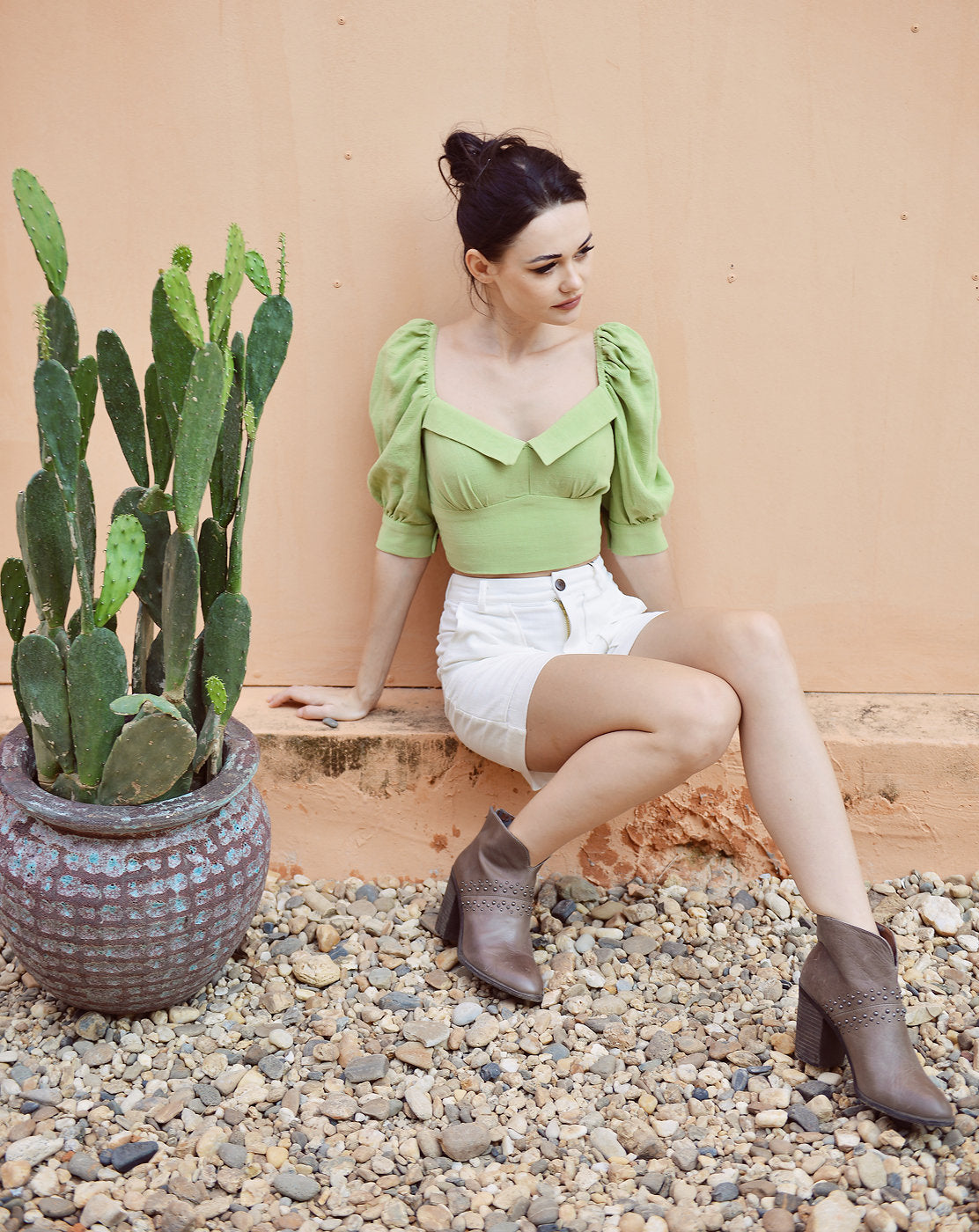 Cotton Crop Top - Women Summer Top - Linen Crop Top