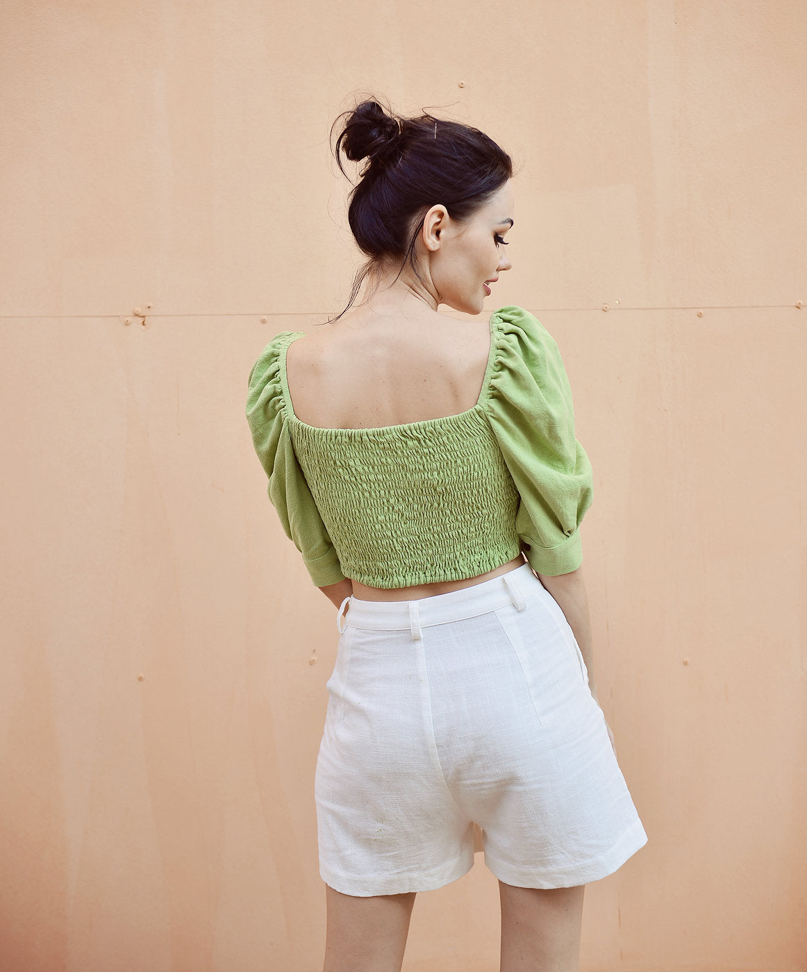 Cotton Crop Top - Women Summer Top - Linen Crop Top